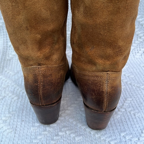 Women’s Frye Jane Stitch Oiled Suede Leather Boots sz 8 - Picture 12 of 14